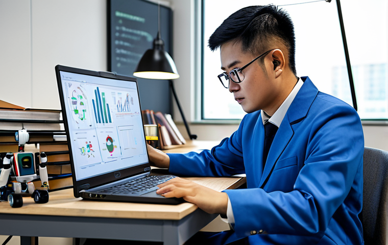 Skill Development**

"A motivated Malaysian factory automation engineer, fully clothed in professional attire, studying online courses on a laptop at a desk, books and diagrams in the background, depicting AI, IoT, and robotics. Safe for work, appropriate content, perfect anatomy, natural pose, professional learning environment, high quality."

**